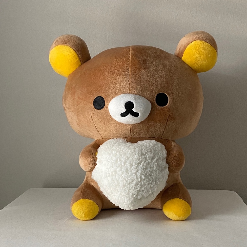 Rilakkuma Plush with White Heart